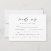 Moderne Elegante Script Bruiloft RSVP Kaart (Voorkant)