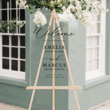 Moderne Elegante Script Bruiloft Welkom