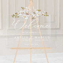 Moderne Elegante Script Bruiloft Welkom