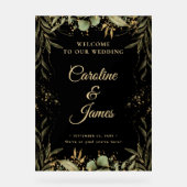 Moderne Elegante Script Bruiloft WELKOM Acrylaat b Acryl Bord (Voorkant)
