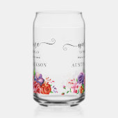 Moderne Elegante Script Bruiloft Welkom Blikvorm Glas (Links)