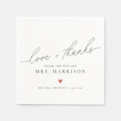 Moderne Elegante Script Bruiloftsshower 'Liefde + Servet (Voorkant)