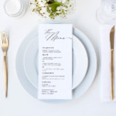 Moderne Elegante Script Calligrafie Trouwdiner Menu