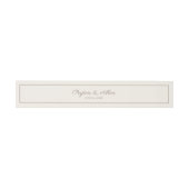 Moderne Elegante Script Crème Bruine Trouw Uitnodigingen Wikkel (Vlak)