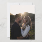 Moderne Elegante Script Dubbelzijdige Foto Save The Date (Achterkant)