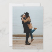 Moderne Elegante Script Dubbelzijdige Foto Wit Save The Date (Achterkant)