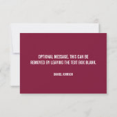 Moderne Elegante Script Eenvoudig Uniek Bloemig Tr Bedankkaart (Achterkant)