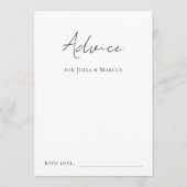 Moderne Elegante Script Eenvoudige Minimaal Gewone Advieskaart (Voorkant)