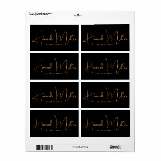 Moderne Elegante Script Evenement QR Code Zakelijk Etiket (Full Sheet)