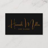 Moderne Elegante Script Evenement QR Code Zakelijk Visitekaartje (Voorkant)