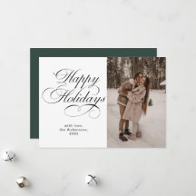 Moderne Elegante Script Foto Collage Kerstmis