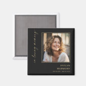 Moderne Elegante Script Foto Herinnering Magneet (Voorkant / Achterkant)