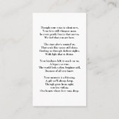 Moderne Elegante Script Foto Herinneringskaart Visitekaartje (Achterkant)