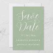 Moderne Elegante Script Foto Huwelijksfoto Save The Date (Voorkant)