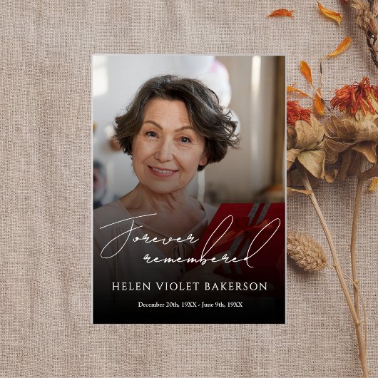 Moderne Elegante Script Foto Rouw Welkom Bord Poster