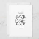 Moderne Elegante Script Foto Save The Date (Voorkant)