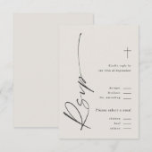 Moderne Elegante Script Geslachtsneutraal Boho Doo RSVP Kaartje (Voorkant / Achterkant)