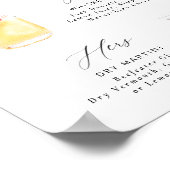 Moderne Elegante Script Handtekening Dranken Poste Poster (Hoek)