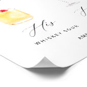 Moderne Elegante Script Handtekening Dranken Poste Poster (Hoek)