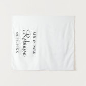 Moderne Elegante Script Huwelijksdecoratie Tafello Wandkleed (Voorkant (horizontaal))