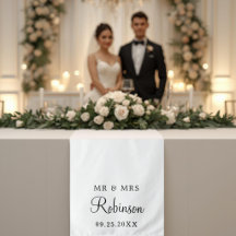 Moderne Elegante Script Huwelijksdecoratie Tafello