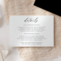 Moderne Elegante Script Huwelijksdetails