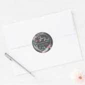 Moderne elegante script joy winter botanisch ronde sticker (Envelop)