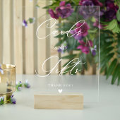 Moderne Elegante Script Kaarten & Cadeaus Acryl Bord