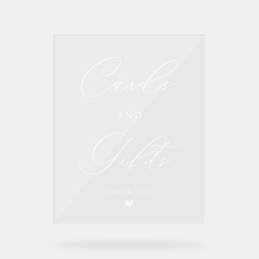 Moderne Elegante Script Kaarten & Cadeaus Acryl Bord (Voorkant)