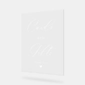 Moderne Elegante Script Kaarten & Cadeaus Acryl Bord (Hoek)