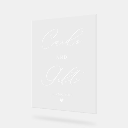 Moderne Elegante Script Kaarten & Cadeaus Acryl Bord (Hoek)