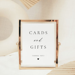Moderne Elegante Script Kaarten & Cadeaus Poster