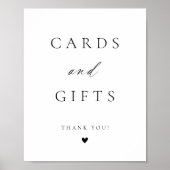 Moderne Elegante Script Kaarten & Cadeaus Poster (Voorkant)