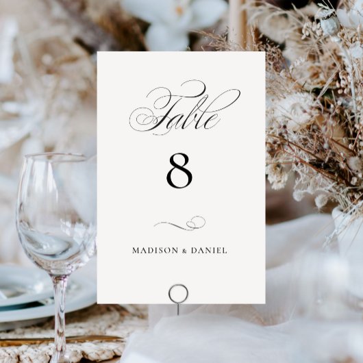 Moderne Elegante Script Klassiek Huwelijk Kaart