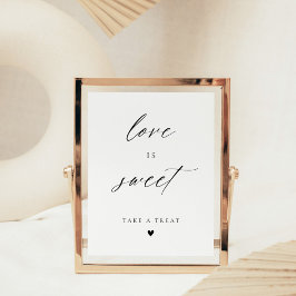 Moderne Elegante Script Lieverdij Is Lief Favors Poster