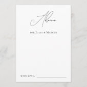 Moderne Elegante Script Minimaal Eenvoudig Huwelij Advieskaart (Voorkant)