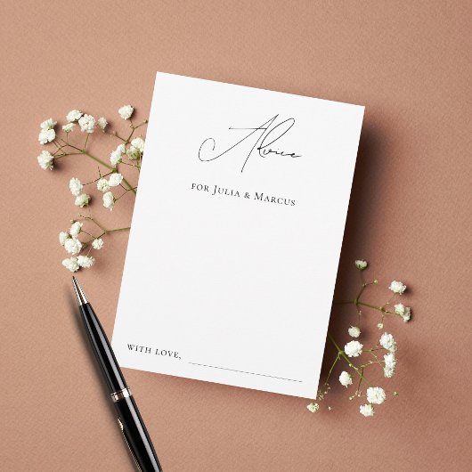 Moderne Elegante Script Minimalistisch Eenvoudig H Advieskaart