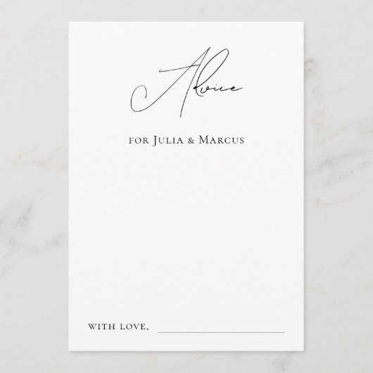 Moderne Elegante Script Minimalistische Eenvoudige Advieskaart (Voorkant)