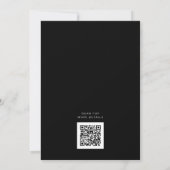 Moderne elegante script minimalistische QR code br Kaart (Achterkant)