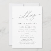 Moderne Elegante Script Minimalistische QR Code Tr Kaart (Voorkant)