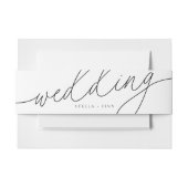 Moderne Elegante Script Minimalistische Trouwdag Uitnodigingen Wikkel (Voorkant Voorbeeld)