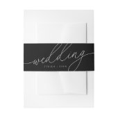 Moderne Elegante Script Minimalistische Trouwdag Uitnodigingen Wikkel (Voorkant Voorbeeld)