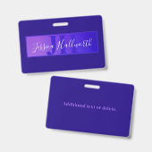 Moderne Elegante Script Naam & Monogram Ombre Paar Badge (Voor- en achterkant)