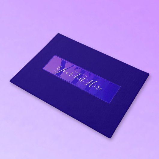 Moderne Elegante Script Naam & Monogram Ombre Paar Deurmat