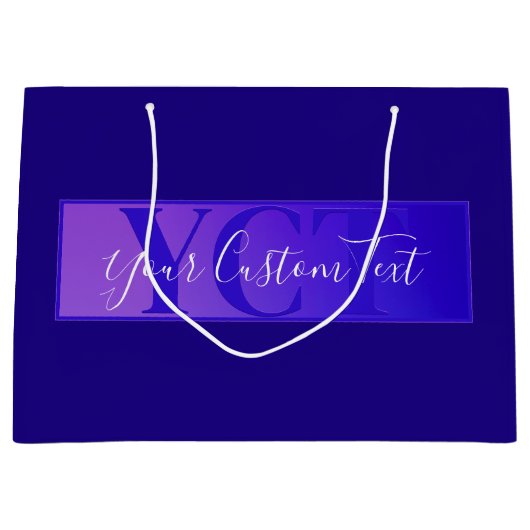 Moderne Elegante Script Naam & Monogram Ombre Paar Groot Cadeauzakje (Voorkant)