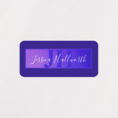 Moderne Elegante Script Naam & Monogram Ombre Paar Labels (Design 1)