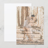 Moderne Elegante Script Overlay Trouwfoto Kaart (Voorkant / Achterkant)