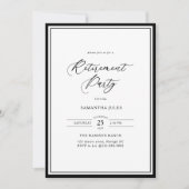 Moderne Elegante Script Pensioenfeest Kaart (Voorkant)