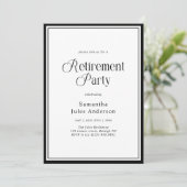 Moderne Elegante Script Pensioenfeest Kaart (Staand voorkant)