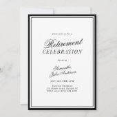 Moderne Elegante Script Pensioenfeest Kaart (Voorkant)